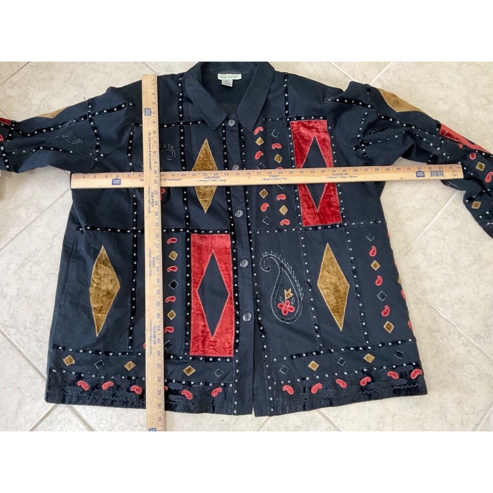 Ulla Popken Patchwork Boho Jacket/ Shacket Est. 1… - image 8